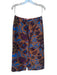 La Double J Size L Rust & Blue Acrylic Blend jaquard Floral Back Zip Midi Skirt Rust & Blue / L
