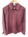 Tibi Size S Maroon Lycocell Long Sleeve Iridescent Button Down Long Top Maroon / S