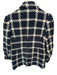 Isabel Marant Size 38 Black & Cream Virgin Wool Blend Long Sleeve Grid Coat Black & Cream / 38