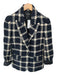 Isabel Marant Size 38 Black & Cream Virgin Wool Blend Long Sleeve Grid Coat Black & Cream / 38