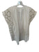Banana Republic Size S Cream Cotton Cap Sleeve Lace & Beaded V Neck Top Cream / S