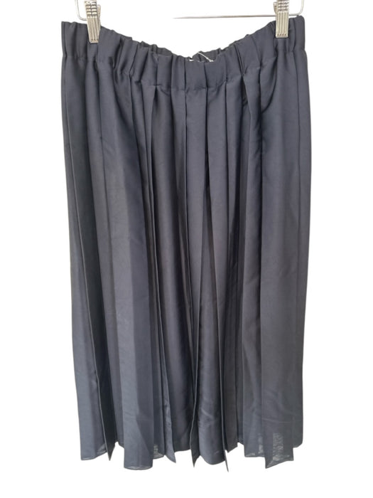 Tibi Size M Black Polyester Elastic Waist Pleated Maxi Skirt Black / M