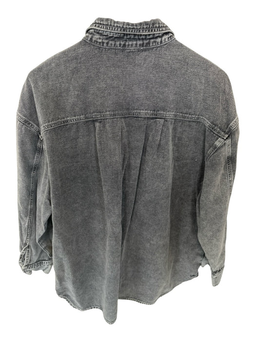 American Vintage Size XS/S Gray Cotton Long Sleeve Front Pockets Denim Jacket Gray / XS/S