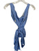 Dries Van Noten Size 40 Blue & White Cotton Sleeveless Striped Wrist Tie Top Blue & White / 40