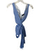 Dries Van Noten Size 40 Blue & White Cotton Sleeveless Striped Wrist Tie Top Blue & White / 40
