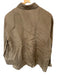 Zara Size L Taupe Silk Long Sleeve Button Down Oversize Top Taupe / L