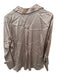 Reiss Size 10 Taupe Silk Long Sleeve Button Down Oversize Top Taupe / 10