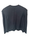 Tibi Size 8 Black Polyester Blend Shoulder Pads Back Zip Long Sleeve Top Black / 8