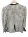 Veronica Beard Size 8 Cream & Black Cotton Blend Tweed Button Down Jacket Cream & Black / 8