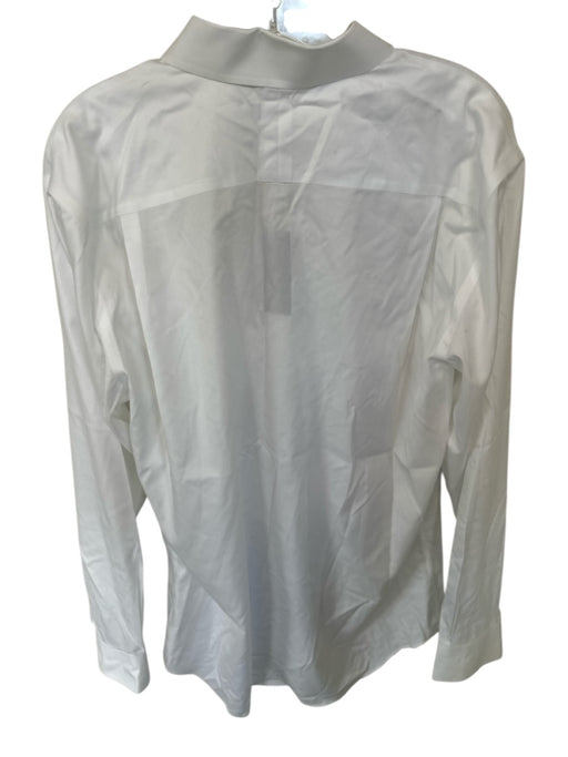 Enro Size 16 White Cotton Solid Button Down Men's Shirt White / 16