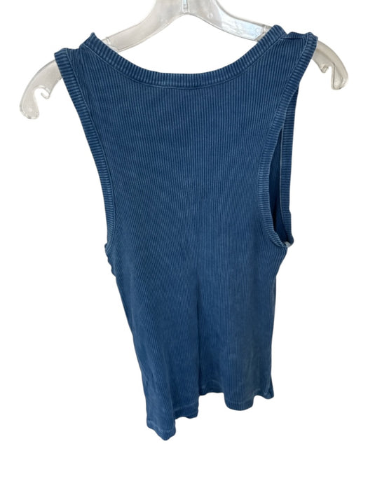 Agolde Size L Navy Modal Blend Sleeveless Ribbed Top Navy / L