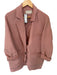 Vanessa Bruno Size 40 Mauve Pink Wool Long Sleeve 2 button Knee Length Coat Mauve Pink / 40