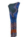 Ulla Johnson Size M Blue & Rust Lycocell Sleeveless Lines Gathered Side Dress Blue & Rust / M