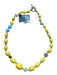 Yellow & Blue Beaded Toggle Gold Hardware Necklace Yellow & Blue
