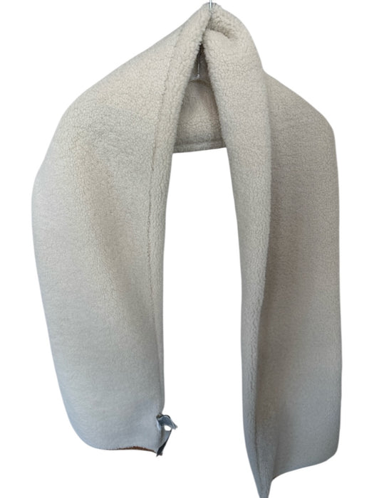 Ugg Cream & Brown Polyester Faux Shearling scarf Cream & Brown / One Size