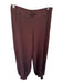 Zara Size M Brown Viscose Elastic Waist High Waist Wide Leg Pants Brown / M