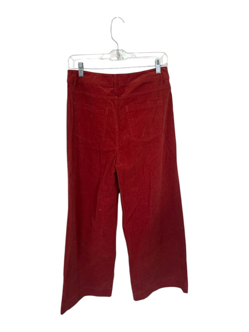 Ann Mashburn Size 28 Rust Corduroy High Waist Wide Leg Pants Rust / 28