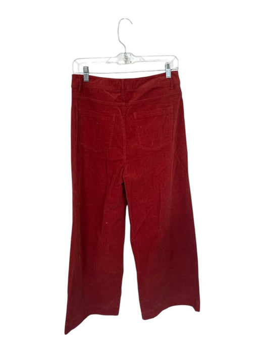 Ann Mashburn Size 28 Rust Corduroy High Waist Wide Leg Pants Rust / 28