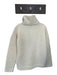 J. Crew Size M Cream & Blue Polyester Faux Shearling Funnel Neck Half Zip Jacket Cream & Blue / M