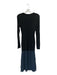 Lingua Franca Size M Black & Navy Missing Fabric Tag Long Sleeve Ribbed Dress Black & Navy / M