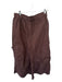 Tibi Size 10 Brown Cotton Drawstring Cargo Maxi Skirt Brown / 10