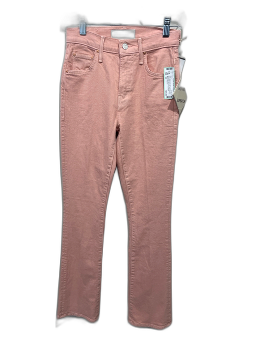Mother Superior Size 24 Pink Cotton Blend Denim High Waist Slight Boot Cut Jeans Pink / 24