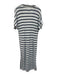 Pomander Place Size Est XS Navy Blue & White Acrylic Blend Batwing Sleeves Dress Navy Blue & White / Est XS