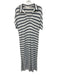 Pomander Place Size Est XS Navy Blue & White Acrylic Blend Batwing Sleeves Dress Navy Blue & White / Est XS