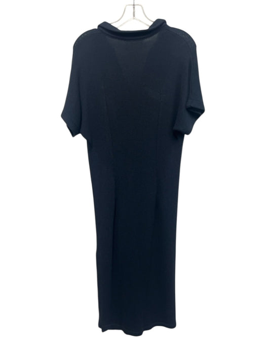 Pomander Place Size XS/S Navy Blue Acrylic Blend Batwing Sleeves Striped Dress Navy Blue / XS/S
