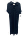 Pomander Place Size XS/S Navy Blue Acrylic Blend Batwing Sleeves Striped Dress Navy Blue / XS/S