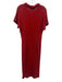 Pomander Place Size XS/S Red Acrylic Blend Batwing Sleeves Striped Collar Dress Red / XS/S