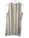 Tuckernuck Size XS White & Multi Cotton Sleeveless Striped Scalloped Hem Dress White & Multi / XS