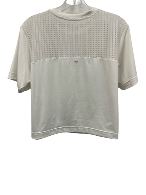 Tuckernuck Size XS White Polyester Blend Open Knit Detail short sleeve Top White / XS