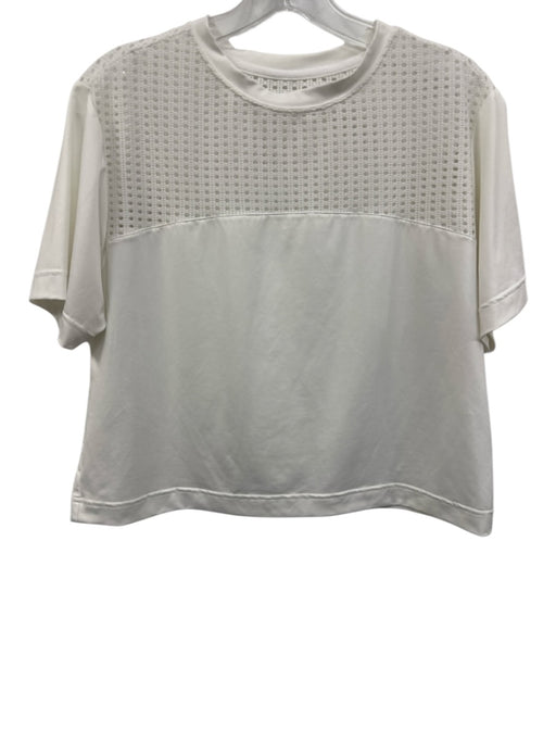 Tuckernuck Size XS White Polyester Blend Open Knit Detail short sleeve Top White / XS