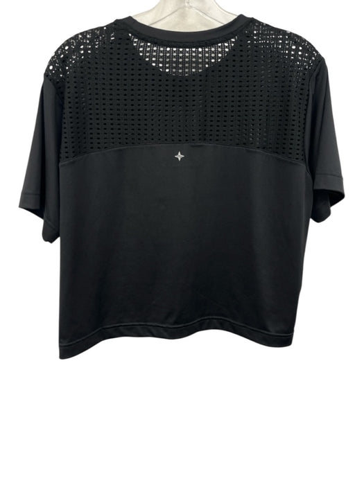Tuckernuck Size XS Black Polyester Blend Open Knit Detail short sleeve Top Black / XS