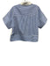 Tuckernuck Size XS Blue & White Polyester Blend Stripe high neck Button Down Top Blue & White / XS