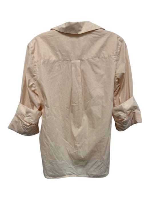 TWP Size XS Peach Orange Cotton Long Sleeve Cuffed Button Down Top Peach Orange / XS