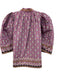 Sea New York Size XS Purple, Blue, Yellow Cotton Pleated Lace Up Front Top Purple, Blue, Yellow / XS