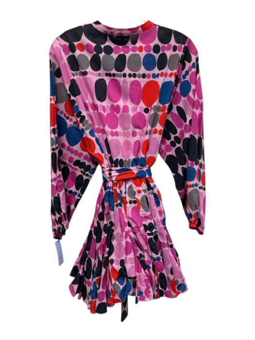 Rhode Size XS Pink, Black, Red Cotton Circles Button Down Dress Pink, Black, Red / XS
