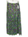 Alexis Size XS Green, Purple, Blue Cotton Floral Elastic Waist Maxi Skirt Green, Purple, Blue / XS