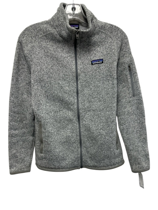 Patagonia Size S Gray Recycled Polyester Mock Neck Full Zip Jacket Gray / S