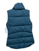 Athleta Size XS Teal Blue Polyester Down Fill Snap & Zip Mock Neck Puffer Vest Teal Blue / XS