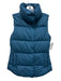 Athleta Size XS Teal Blue Polyester Down Fill Snap & Zip Mock Neck Puffer Vest Teal Blue / XS
