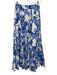 Cara Cara Size XS Blue & White Cotton Floral Button Down Maxi Skirt Blue & White / XS