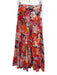 Cara Cara Size XS Orange, Pink, Multi Cotton Floral Button Down Maxi Skirt Orange, Pink, Multi / XS
