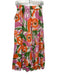 Banjanan Size XS Orange, Pink, Green Cotton Abstract Floral Gathered Midi Skirt Orange, Pink, Green / XS