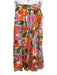 Banjanan Size XS Orange, Pink, Green Cotton Abstract Floral Gathered Midi Skirt Orange, Pink, Green / XS