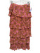 Alexis Size XS Pink, Yellow, Blue Polyester Pleated Floral Tiered Midi Skirt Pink, Yellow, Blue / XS