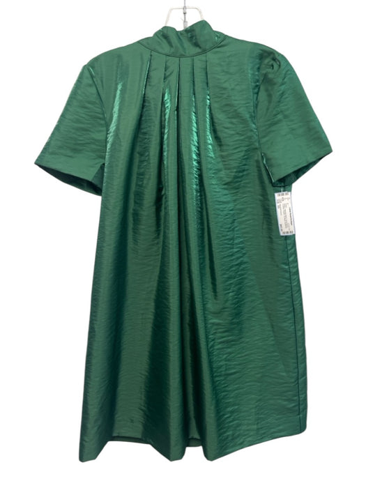 Hyacinth House Size XS Green Polyester Blend Short Sleeve Crystals Pleated Dress Green / XS