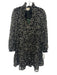 Tuckernuck Size XS Black & Gold Polyester Long puff sleeve Abstract Print Dress Black & Gold / XS